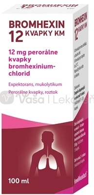 Bromhexin 12 Kvapky KM
