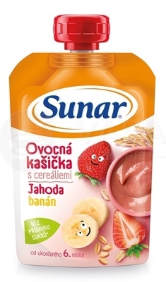 Sunar Ovocná kašička s cereáliami Jahoda, banán (od ukončeného 6. mesiaca)