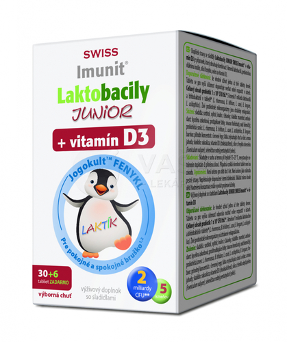 Swiss Imunit Laktobacily Junior + vitamín D3