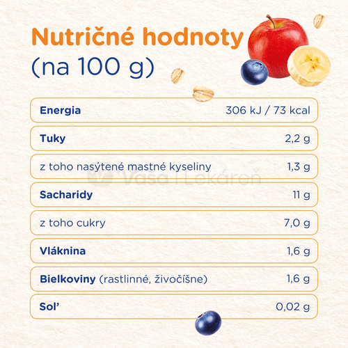 Sunar Smootík Čučoriedka, jogurt, ovos (od ukonč. 12. mesiaca)