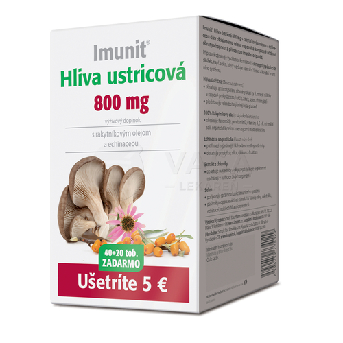Imunit Hliva ustricová 800 mg s rakytníkovým olejom a echinaceou