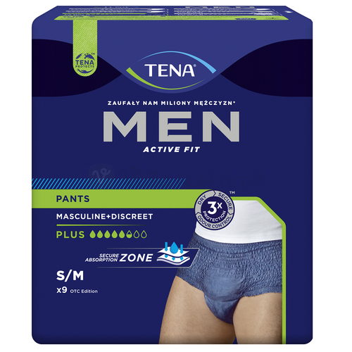 Tena Men Pants Plus Blue S/M Pánska inkontinenčná spodná bielizeň