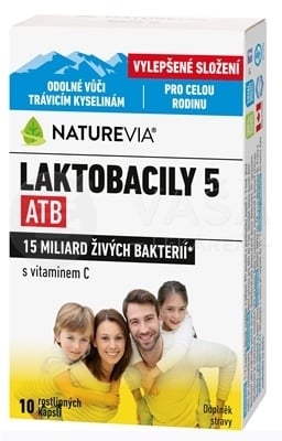 Swiss Naturevia Laktobacily &quot;5&quot; ATB s vitamínom C