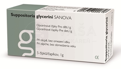 Sanova Suppositoria Glycerini 1 g (Glycerínové čapíky pre deti)