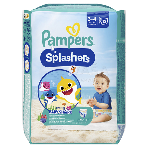 Pampers Splashers Detské plienky na plávanie, veľkosť 3-4 (6-11 kg)