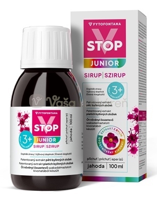 Fytofontana V-STOP Junior Sirup s príchuťou jahody (od 3 rokov)