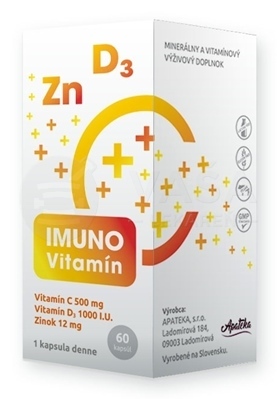 Apateka Imuno Vitamín (Vitamín C + vitamín D + Zinok)