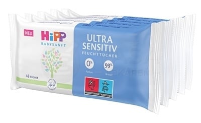 HiPP BabySanft Detské vlhčené obrúsky Ultra sensitive