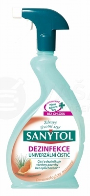 Sanytol Dezinfekcia Univerzálny čistič na povrchy Grep &amp; citrónová tráva