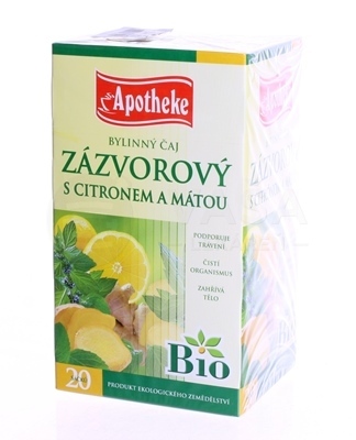 Apotheke BIO Selection Zázvorový čaj s citrónom a mätou