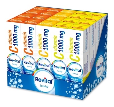 Revital Vitamín C 1000 mg Šumivý Mix (Box)
