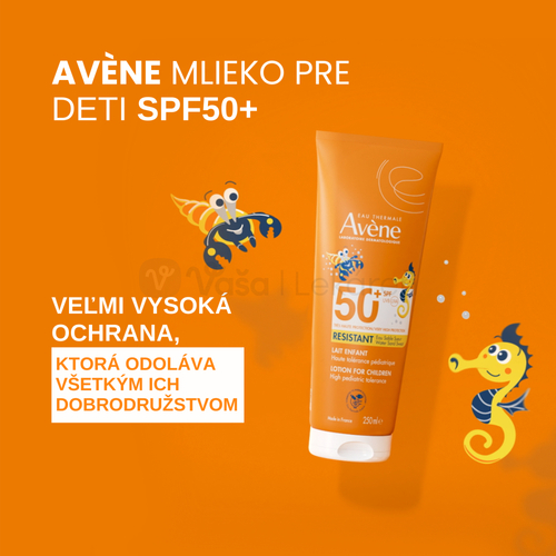 Avene Resistant Mlieko na opaľovanie pre deti SPF50+
