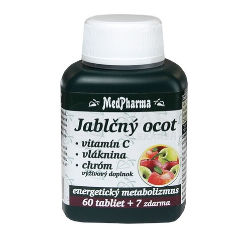 MedPharma Jablčný ocot + Vitamín C + Vláknina + Chróm