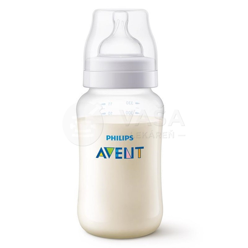 AVENT Natural PP Antikoliotik Polopriehľadná fľaša s antikolikovým mäkkým cumlíkom s 3 otvormi