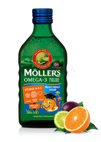 Moller´s Omega-3 Rybí olej Ovocná príchuť