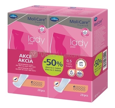 MoliCare Premium Lady Pad 0,5 kvapky Duopack (zľava -50% na 2. balenie)