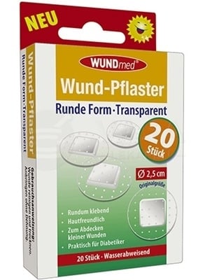 WUNDmed Kruhová náplasť Transparentná (priemer 2,5 cm)