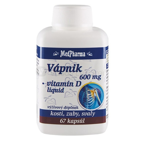 MedPharma Vápnik 600 mg + vitamín D liquid