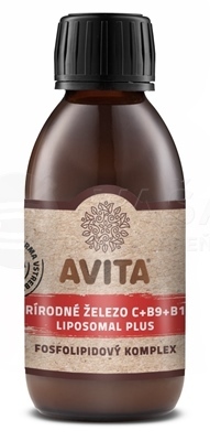 Avita Prírodné Železo + C + B9 + B12 Liposomal Plus