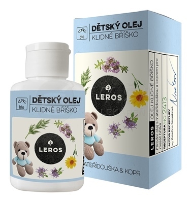 Leros Bio Detský olej pokojné bruško s materinou dúškou a kôprom