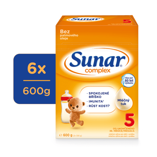 Sunar Complex 5 Multipack Detské mlieko (od ukončeného 36. mesiaca)