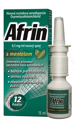 Afrin 0,5 mg/ml Nosový sprej s mentolom