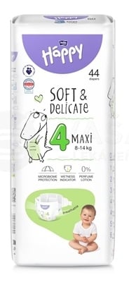Bella Baby Happy Soft&amp;Delicate 4 Maxi Detské plienky (8-14 kg)