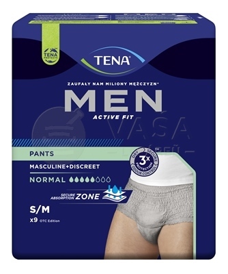 Tena Men Pants Normal Grey S/M Pánska inkontinenčná spodná bielizeň