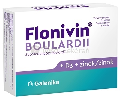 Galenika Flonivin BOULARDII (Saccharomyces boulardii + Vitamín D3 + Zinok)