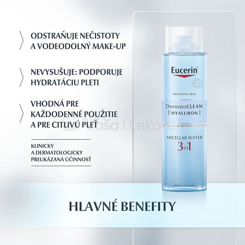 Eucerin DermatoClean Hyaluron Micelárna voda 3v1 na citlivú pleť