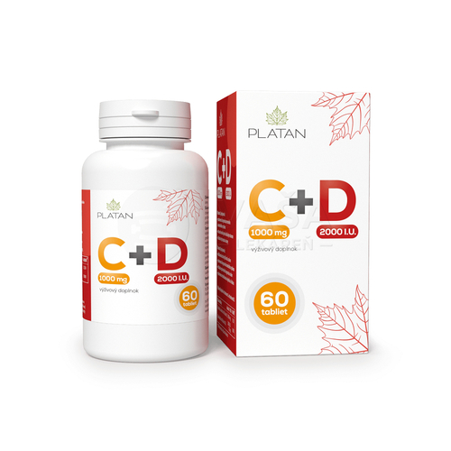 Platan Vitamín C 1000 mg + D 2000 IU