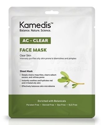 Kamedis AC-CLEAR Maska na tvár so sérom z rastlín