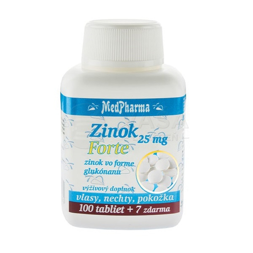 MedPharma Zinok glukonát 25 mg Forte