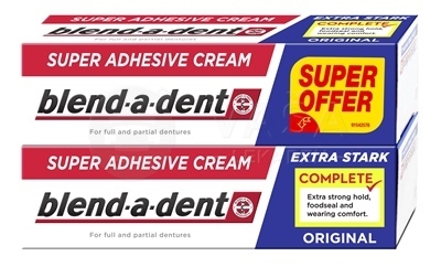 Blend-A-Dent Complete Super fixačný krém na zubné protézy (original) Duopack