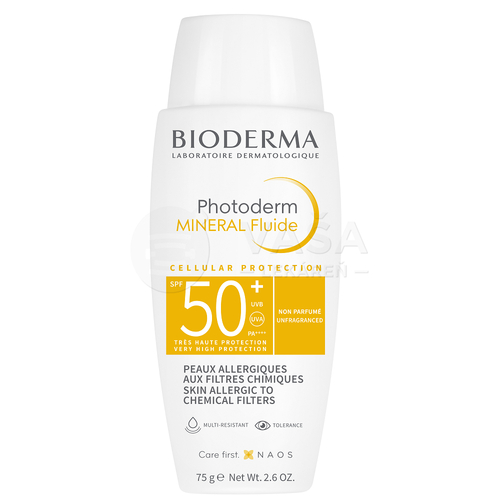 Bioderma Photoderm Mineral Fluide fluid na opaľovanie na pokožku alergickú na slnko SPF50+