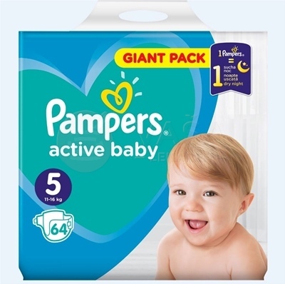 Pampers Active Baby 5 Detské plienky (11-16 kg) Giant Pack