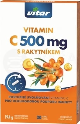 Vitar Vitamín C 500 mg s rakytníkom