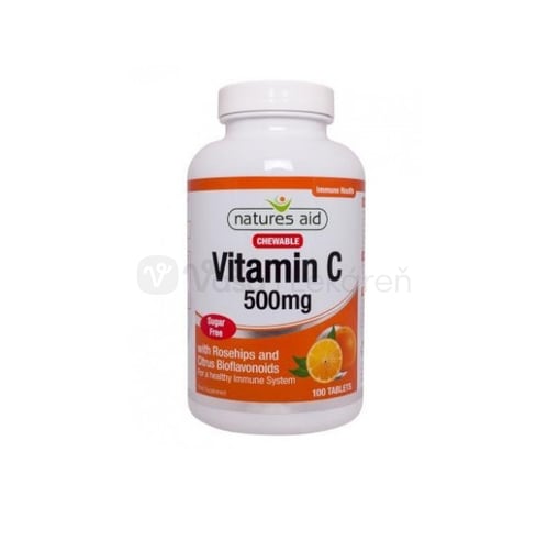 Natures Aid Vitamín C 500 mg + šípky, citrusové bioflavonoidy, acerola