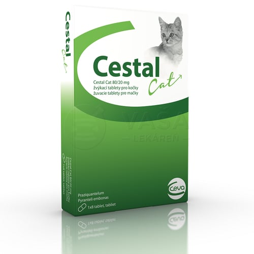 Cestal Cat 80 mg/20 mg Tablety na odčervenie mačiek