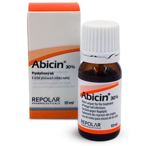 Repolar Abicin 30% živicový lak na nechty na plesňové infekcie