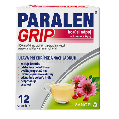 Paralen Grip Horúci nápoj Echinacea a šípky