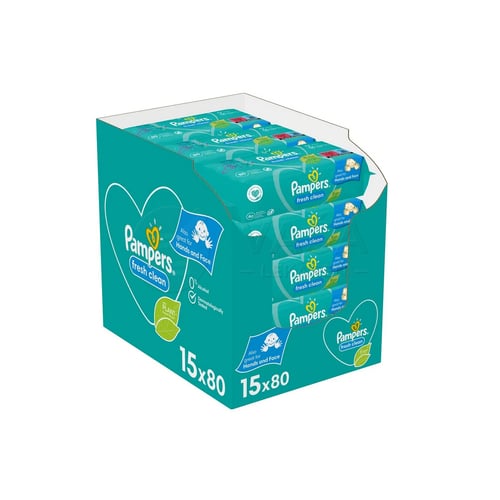 Pampers Fresh Clean Vlhčené obrúsky Box (15 balení)