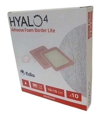 Hyalo4 Adhesive Foam Border Lite Odľahčené silikónové adhezívne penové krytie s okrajmi (10 x 10 cm)