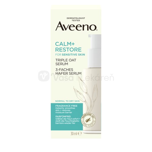 Aveeno Calm+ Restore Pleťové sérum s Trojitým ovseným komplexom