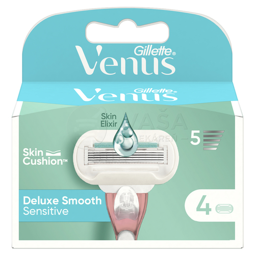 Gillette Venuse Deluxe Smooth Sensitive Dámske náhradné holiace hlavice