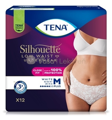 Tena Silhouette Plus Low Waist White M Dámske inkontinenčné nohavičky