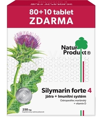 NaturProdukt Silymarin Forte 4 (pečeň + imunitný systém)