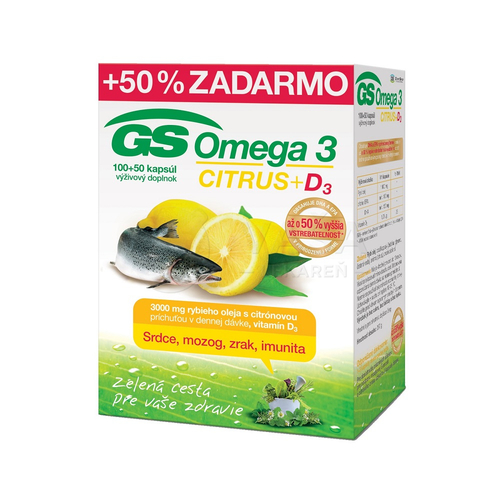 GS Omega 3 Citrus + vitamín D3