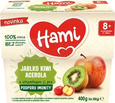 Hami 100% ovocie Jablko + Kivi + Acerola (od ukončeného 8. mesiaca)