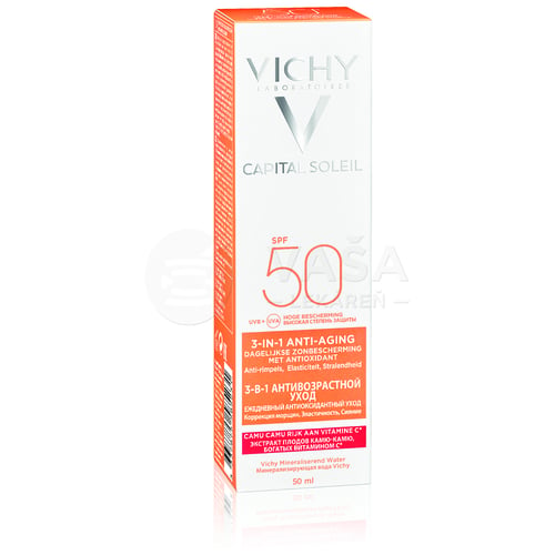 Vichy Capital Soleil Anti-Age krém na opaľovanie na redukciu vrások SPF50